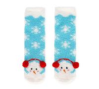 LEGAMI - Chaussettes antidérapantes de Noël, pour enfants et adultes, bonhomme de neige, 35-42