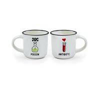 Legami Coffee Cups, Multi-Colour, 5.5 x 5.5 x 5 cm Poison & Antidote 5.5x5.5x5 c