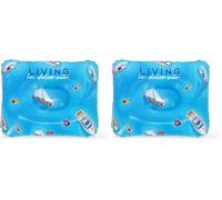 LEGAMI - Coussin de Plage Gonflable, Coussin Confortable et ultraléger pour la Plage, la Piscine et Le Camping, diamètre 40 cm, Bleu (Lot de 2)