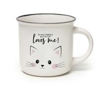 LEGAMI -Tasse Cup-puccino, Thème Kitty, Porcelaine New Bone China, Take a Break Collection, Multicouleur, capacité de 350 ml