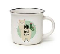 LEGAMI -Tasse Cup-puccino, Thème Llama, Porcelaine New Bone China, Take a Break Collection, Multicouleur, capacité de 350 ml