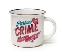 Legami - Cup Puccino, Tasse en porcelaine New Bone China Tema Partner en Crime, Take a Break Collection, capacité 350 ml, lavable au lave-vaisselle, utilisable au micro-ondes