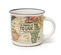 Legami - Cup Puccino, Tasse en porcelaine New Bone China Tema Travel, Take a Break Collection, capacité 350 ml, lavable au lave-vaisselle