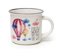 Legami - Cup Puccino, Tazza in Porcellana New Bone China, Tema Air Ballon, Take