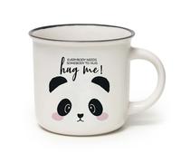 LEGAMI -Tasse Cup-puccino, Thème Panda, Porcelaine New Bone China, Take a Break Collection, Multicouleur, capacité de 350 ml