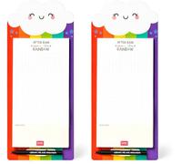 LEGAMI Don't Forget Bloc-notes magnétique 11 x 28 cm Rainbow (Lot de 2)