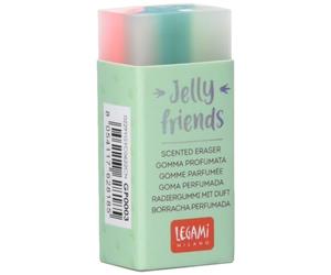 Legami GP0003 - Caoutchouc parfumé, Jelly Friends, 2,2 x 5 cm, thème Dino, arôme vanille, effacement doux et propre