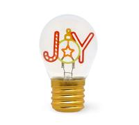 LEGAMI - Lampe de table en forme d'ampoule, rechargeable avec câble USB, sans fil, fiction d'ampoule, thème Joy, 6,8 x 10,3 cm
