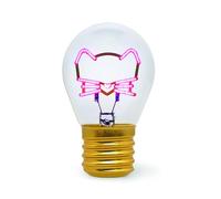 LEGAMI - Lampe de table en forme d'ampoule, rechargeable avec câble USB, sans fil, imitation ampoule, thème Kitty, 6,8 x 10,3 cm