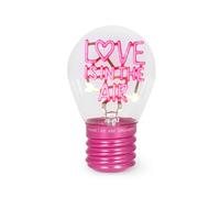 LEGAMI - Lampe de Table en Forme D'Ampoule, Rechargeable avec Câble USB Type C Inclus, Sans Fil, Thème Love Is In The Air, Pour Utilisation en Intérieur Uniquement
