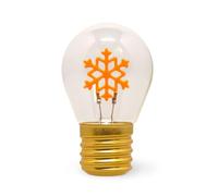 LEGAMI - Lampe de table en forme d'ampoule, Snowflake, pour une utilisation en intérieur uniquement, rechargeable avec câble USB, sans fil