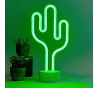 Legami - Lampe LED effet néon, It's a Sign, Cactus, double alimentation, câble Type-C (inclus) ou piles (non incluses), lampe de table