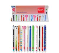 LEGAMI Lot de 12 stylos gel effaçables avec boîte cadeau exclusive - 12 stylos à encre gel amusants pour enfants et écoles - Idéal comme cadeau d'anniversaire et rentrée des classes