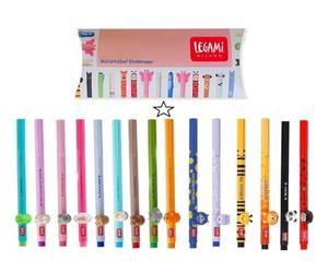 LEGAMI Lot de 15 stylos gel Lovely Friends avec coffret cadeau exclusif abeille, lion, hippopotame, monstre, panda, lama, licorne, lapin, tigre, koala, chat, ours en peluche, paresseux, coccinelle et