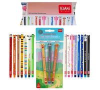 LEGAMI Lot de 18 stylos gel effaçables avec coffret cadeau Fur Ever Friends