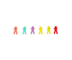 Legami - Lot de 6 marqueurs pour verres à pied, réutilisables, mignons, fonctionnels, 1,5 x 3 cm, thème sur le dessus