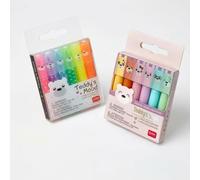 LEGAMI Lot de 6 mini surligneurs Teddy's Mood et 6 mini surligneurs Teddy's Style