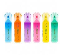 LEGAMI Meow Lot de 6 surligneurs avec capuchon en forme de patte de chat - 6 couleurs : bleu, orange, violet, rose, jaune et vert - Pour l'école, l'étude et le bureau