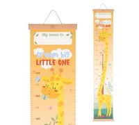Legami - Mètre mural Dream Big Little One, mètre à suspendre pour mesurer la hauteur des enfants, jusqu'à 160 cm, 41 autocollants inclus, avec lattes en bois, thème girafes