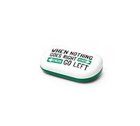 Legami - Mini trousse, fermeture à ressort, spacieuse et douce, pour petits objets, 9 x 3 cm, thème Go left