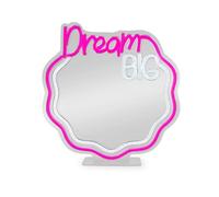 LEGAMI - Miroir avec Lumière LED Effet Néon, It's a Sign, Alimentation par Câble Type-C (Inclus), Base Amovible et Trou de Fixation pour Le Suspendre