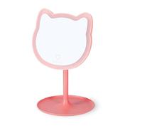 Legami - Miroir de Maquillage avec lumière - You Look Purrfect! - Miroir de Maquillage en Forme de Chat, luminosité et Inclinaison réglables, Double Alimentation USB ou Batteries, pour Maquillage