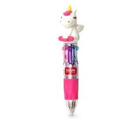 Legami Stylo à bille Mini Magic Rainbow MRP0001 – 4 couleurs, pointe 1 mm, poignée silicone, 2,3×10 cm