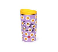 LEGAMI - Mug isotherme Hot&Cold Vacuum Tumbler, Daisy, fermeture hermétique, en acier inoxydable, contenance 275 ml, pour tous types de boissons