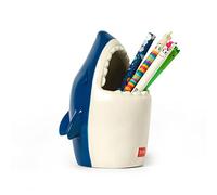 LEGAMI - Porte-stylos en céramique, Shark Théme, Desk Friends, peint à la main, Idée cadeau, Organisateur de bureau