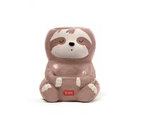 LEGAMI - Porte-stylos en céramique, Sloth Théme, Desk Friends, peint à la main, Idée cadeau, Organisateur de bureau