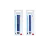 Legami Recharge pour Stylo Effaçable, Encre Bleue, 3 Pièces, 13 cm, Lot de 2 Packs