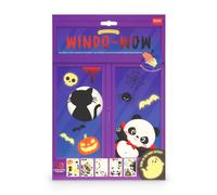 Legami - Set de 40 Autocollants Électrostatiques Windo-Wow, Halloween | 40 autocollants réutilisables et phosphorescents pour décorer les fenêtres