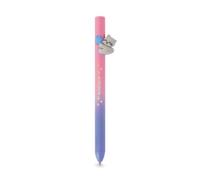 LEGAMI Stylo à bille rétractable Kitty Be Curious - Free Hugs - Stylo à bille avec figurine de chat et pelote de laine - Pointe rétractable - Papeterie originale pour bureau, école et étude