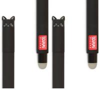 LEGAMI Stylo à encre gel effaçable - encre thermosensible - diamètre de la pointe : 0,7 mm, longueur : 15 cm - encre noire (Lot de 2)