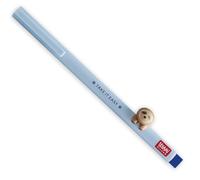 LEGAMI - Stylo gel avec animal décoratif - Lovely Friends, Thème Sloth, évite le roulement, encre bleue, animal amovible et recombinable, pointe 0,5 mm