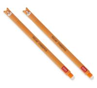 Legami Stylo Gel Effaçable Corgi, Encre Thermosensible, Diamètre Pointe 0,7 mm, Longueur 15 cm, Encre Noire (Lot de 2)