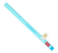 LEGAMI - Stylo gel avec animal décoratif - Lovely Friends, Thème Llama, évite le roulement, encre Sky Blue, animal amovible et recombinable, pointe 0,5 mm