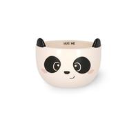 LEGAMI - Tasse à céréales en grès Good Morning ! Thème Panda, Tasse à déjeuner, Passe au micro-ondes, Passe au lave-vaisselle, Capacité jusqu'à 400 ml, 12 x 9 cm