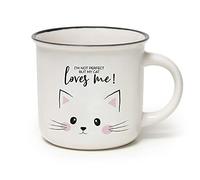 LEGAMI -Tasse Cup-puccino, Thème Kitty, Porcelaine New Bone China, Take a Break Collection, Multicouleur, capacité de 350 ml