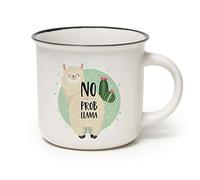 LEGAMI -Tasse Cup-puccino, Thème Llama, Porcelaine New Bone China, Take a Break Collection, Multicouleur, capacité de 350 ml