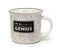 Legami - Tasse Cuppuccino en porcelaine New Bone China, tasse de petit déjeuner, tasse à café Thé lavable au lave-vaisselle, diamètre 10 cm, capacité 350 ml, thème Genius