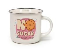 Legami - Tasse Cuppuccino en porcelaine New Bone China, tasse de petit déjeuner, tasse à café Thé lavable au lave-vaisselle, diamètre 10 cm, capacité 350 ml, thème No Sugar