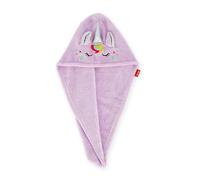 LEGAMI - Turban pour Cheveux Love My Hair, séchage Rapide, en Microfibre, Super Absorbant, Doux, Anti-crêpe, Serviette à Cheveux Femme, Fermeture par Bouton, thème Unicorn