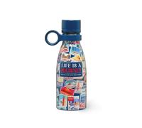Legami - Vacuum Bottle Hot & Cold Mini, Travel Stickers, bouteille thermos légère et résistante, fermeture hermétique, poignée amovible en silicone, en acier inoxydable, capacité 300 ml