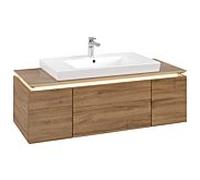 Legato Villeroy et Boch vasque B696L0RH 120x38x50cm, centre vasque, avec éclairage LED, Kansas Oak