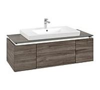 Legato Villeroy et Boch vasque B696L0RK 120x38x50cm, centre vasque, avec éclairage LED, Stone Oak
