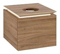 Legato Villeroy und Boch vasque B565L0RH 45x38x50cm, meuble sous-vasque central, avec éclairage LED, chêne Kansas