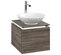Legato Villeroy und Boch vasque B565L0RK 45x38x50cm, centre de vanité, avec éclairage LED, chêne pierre