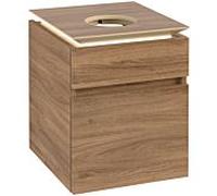 Legato Villeroy und Boch vasque B566L0RH 45x55x50cm, meuble sous-vasque central, avec éclairage LED, chêne Kansas