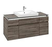 Legato Villeroy und Boch vasque B683L0RK 120x55x50cm, meuble sous-vasque central, avec éclairage LED, chêne pierre